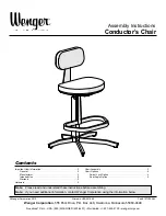 Wenger Conductor’s Chair Assembly Instructions предпросмотр