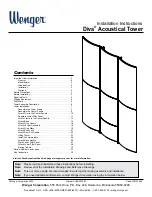 Wenger Diva Acoustical Tower Installation Instructions Manual preview