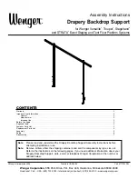 Wenger Drapery Backdrop Support Assembly Instructions Manual preview