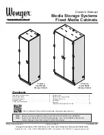 Wenger Fixed Media Cabinets Owner'S Manual preview