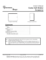 Wenger Gearboss Center Soft Divider Series Owner'S Manual preview