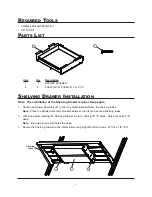 Preview for 2 page of Wenger GearBoss Shelving Drawer Accessory Assembly & Owners Manual