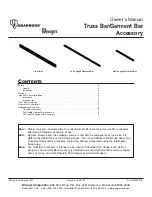 Wenger Gearboss Truss Bar Owner'S Manual предпросмотр