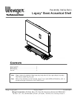 Wenger Legacy Basic Acoustical Shell Assembly Instructions Manual preview