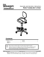 Preview for 1 page of Wenger Nota Assembly And Operation Instructions Manual