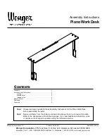 Preview for 1 page of Wenger Piano Work Desk Assembly Instructions