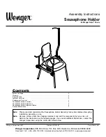 Wenger Sousaphone Holder Assembly Instructions Manual предпросмотр