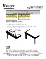 Wenger StageTek Chair Stop Assembly Instructions предпросмотр