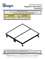 Wenger StageTek Roll-A-Deck Assembly Instructions предпросмотр