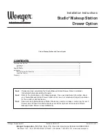 Preview for 1 page of Wenger Studio Makeup Station with Drawer Option Installation Instructions Manual