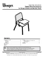 Wenger Tablet Arm Accessory Assembly Instructions Manual preview