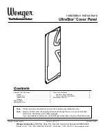 Wenger UltraStor Cover Panel Installation Instructions Manual preview