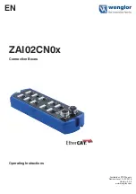 Wenglor EtherCAT ZAI02CN0x Operating Instructions Manual preview