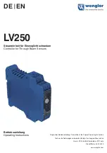 Предварительный просмотр 1 страницы Wenglor LV250 Operating Instructions Manual