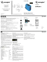 Preview for 1 page of Wenglor OPT2011 Quick Start