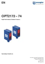 Wenglor OPT2172-74 Operating Instructions Manual preview