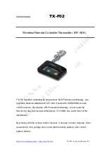 Предварительный просмотр 1 страницы Wenshing TX-F02 Instruction Manual