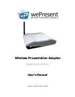 WePresent wireless presentation adaptor User Manual preview