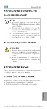 Предварительный просмотр 8 страницы Weq CFW100 Installation, Configuration And Operations Manual