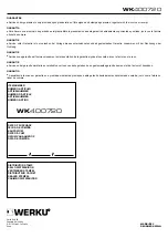 Preview for 52 page of WERKU WK400720 Original Instructions Manual