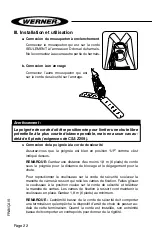 Предварительный просмотр 22 страницы Werner L242350CA Series User Instructions