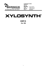 Preview for 1 page of Wernick Xylosynth XS7-3 Manual