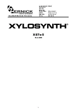 Предварительный просмотр 1 страницы Wernick Xylosynth XS7s-5 Manual