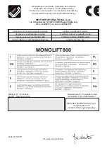 Preview for 62 page of WERTHER INTERNATIONAL MONOLIFT 1200 Instruction And Maintenance Manual