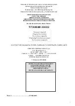 Preview for 3 page of WERTHER INTERNATIONAL TITANIUM 200/22 Instruction And Maintenance Manual