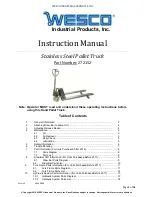 Preview for 1 page of Wesco 272152 Instruction Manual