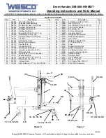 Предварительный просмотр 3 страницы Wesco DM-800-HR-MDT Operating Instructions And Parts Manual