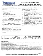 Preview for 1 page of Wesco DM-800-MDT-PLPD Operating Instructions And Parts Manual