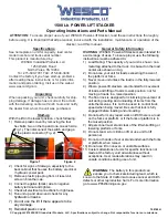 Wesco POWER-LIFT STACKER Operating Instructions And Parts Manual preview