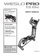 Weslo 13.8E User Manual preview