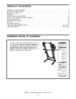 Preview for 2 page of Weslo 225 Gtx Treadmill User Manual