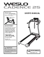 Preview for 1 page of Weslo 30863.0 User Manual