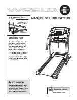 Weslo 445i Treadmill (French) Manuel De L'Utilisateur предпросмотр