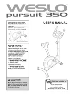 Weslo 831.21600.0 User Manual preview
