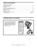 Preview for 2 page of Weslo 831.21611.0 Manual