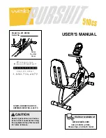 Weslo 831.283160 User Manual preview