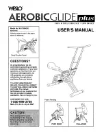 Weslo Aer0bic Glide Plus User Manual preview