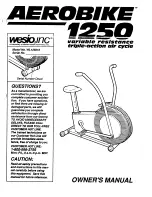 Weslo Aero 1250 Manual preview