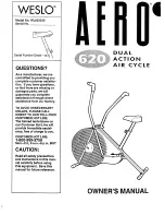 Weslo Aero 620 Manual preview