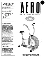 Weslo Aero 640 Manual preview