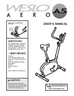 Weslo Aero A5 Bike Manual preview