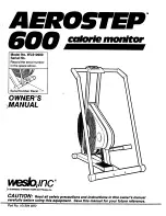 Weslo Aerostep 600 Manual preview