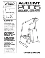 Weslo ASCENT 2005 Manual предпросмотр