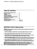 Preview for 2 page of Weslo ASCENT 2005 Manual