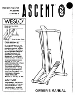 Weslo Ascent 720 Manual preview