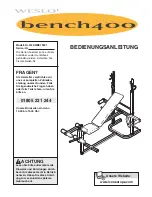 Weslo Bench 400 (German) Bedienungsanleitung предпросмотр